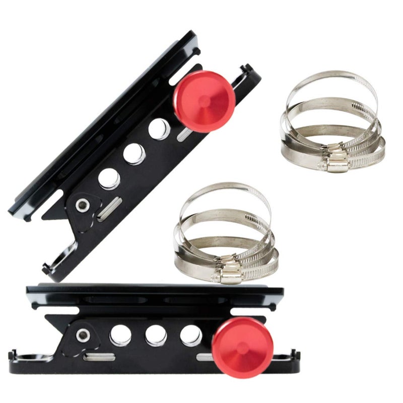 AUFER 2PCS Vehicle Universal Roll Bar Bottle / Fire Extinguisher Holder Mount Compatible with for Jeep Wrangler Gladiator Ford Bronco UTV Polaris RZR Can Am ATV,Adjustable, Aluminum - Image 1